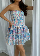 Καϊλή | Strapless Floral Dress