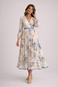 Κέιτι | Κομψό Floral Maxi Φόρεμα